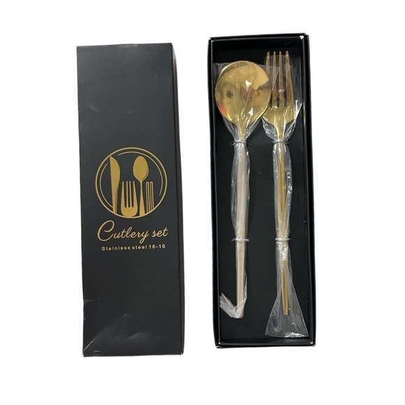 Pick 2/$25 NWOT 2pcs Cutlery Stainless Steel Double Set - Picture 3 of 3